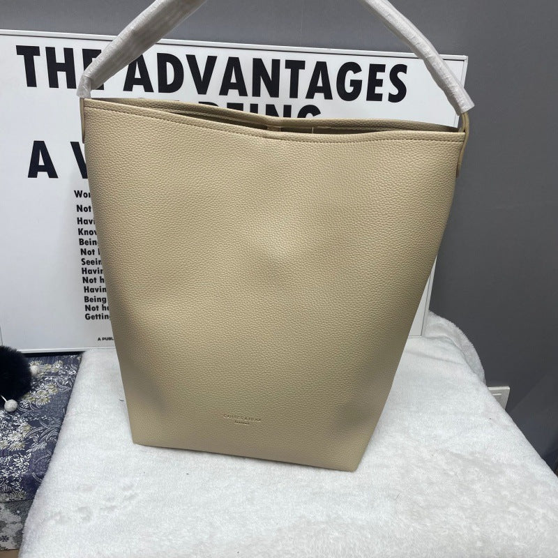 Women's Soft Leather Sense Big Autumn Fashion Commuter Large Shoulder Bags