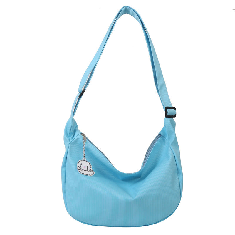 Women's Large Capacity Canvas Solid Color Simple Shoulder Bags