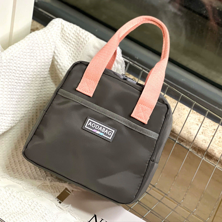 Women's Contrast Color Waterproof Lunch Box Mummy Handbags