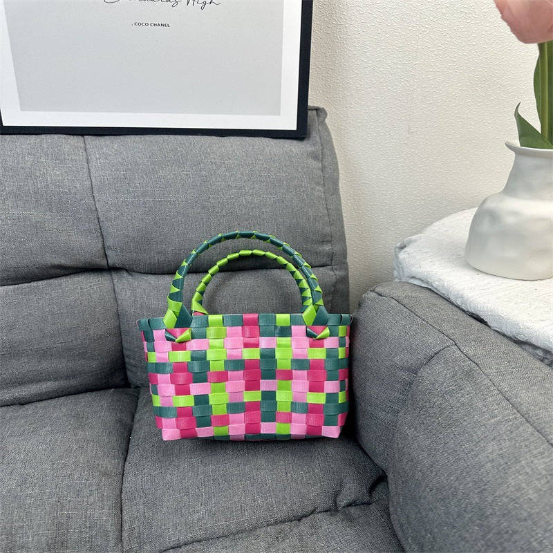 Woven Vegetable Basket Group Building Hand-made Wedding Companion Handbags