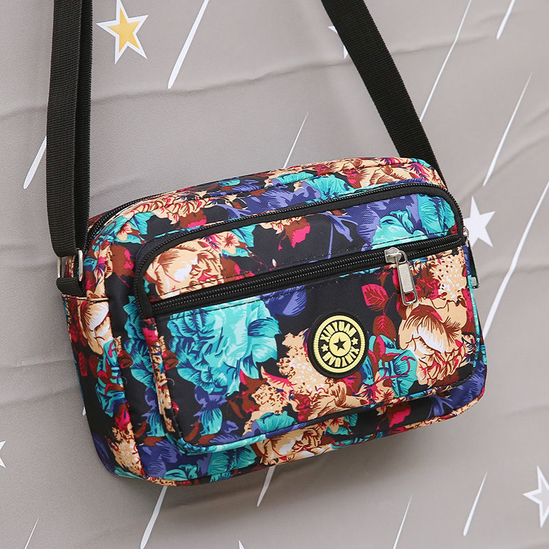 Women's Oxford Cloth Mother Flower Canvas Stall Crossbody Bags