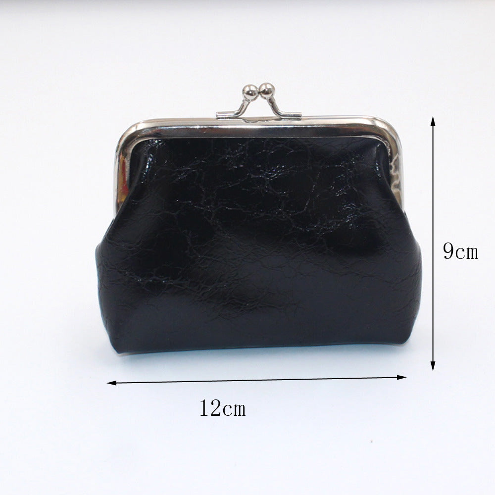 Women's Wax Leather Inch Short Clutch Bags