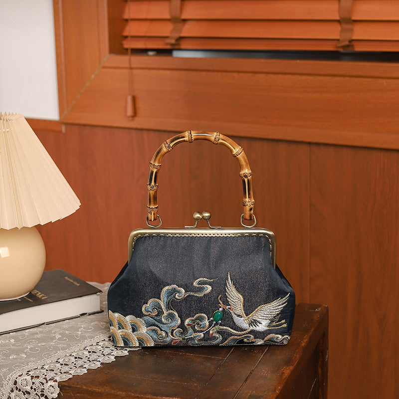 Ancient Style Cheongsam Banquet Clutch Bamboo Handbags