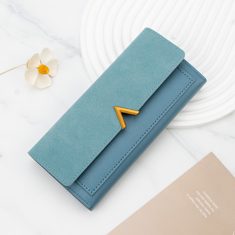 Women's Korean Long Word Three-fold Change Ladies Wallet