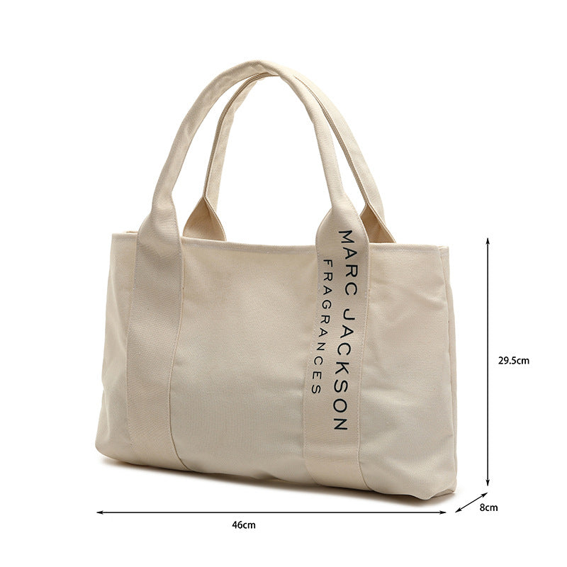Women's Korean Style Canvas Artistic Fashion Large Shoulder Bags