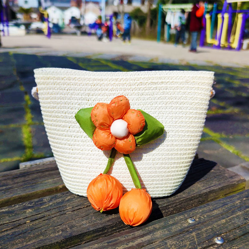 Children's Summer Weaving Straw Cute Mobile Western Phone Bags