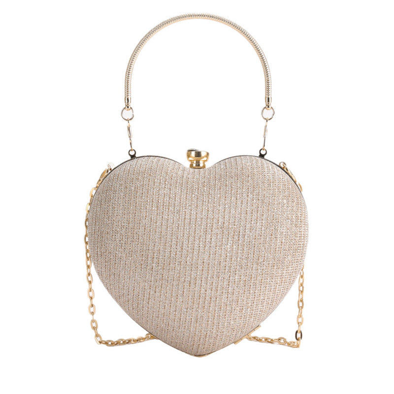 Women's Fashion Trendy Popular Dinner Elegant Heart Shoulder Bags