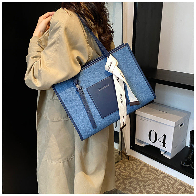 Women's Denim Large Capacity Versatile High-grade Shoulder Bags
