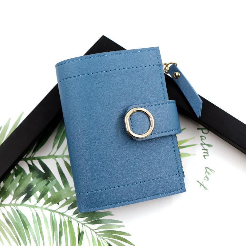 Classy Women's Zipper Short Fresh Artistic Ladies Wallet