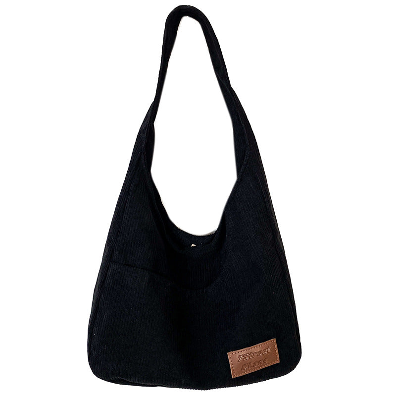 Women's Corduroy Cloth For College Large Capacity Shoulder Bags