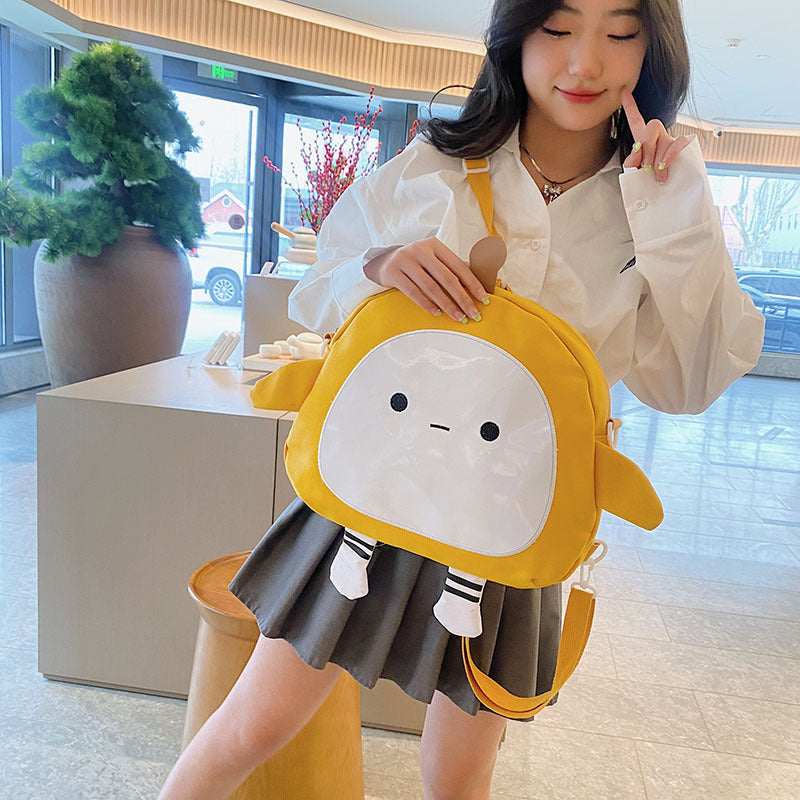 Puff Party Cute Cartoon Canvas Fashionable Crossbody Bags