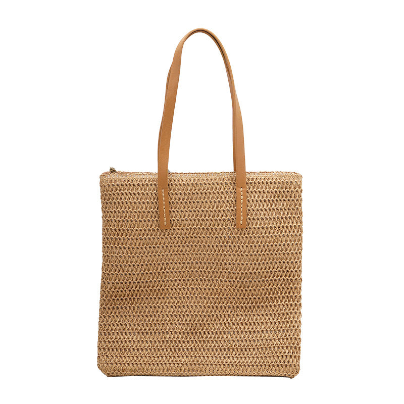 Summer Vacation Style Woven Large Capacity Handbags