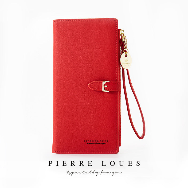 Women's Solid Color Long Simple Fashion Large Ladies Wallet