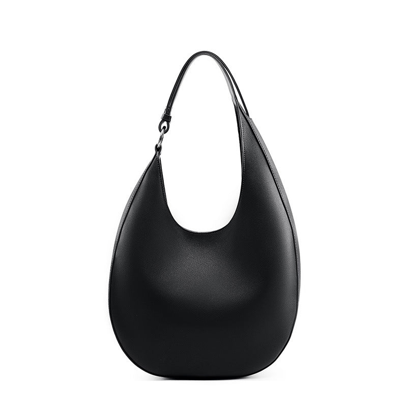 Women's Design Selenodont Semicircle Underarm Genuine Leather Handbags