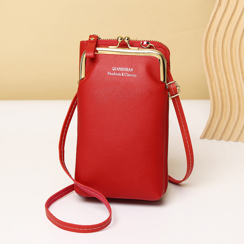 Women's Vertical Model In Shape Leather Integrated Phone Bags