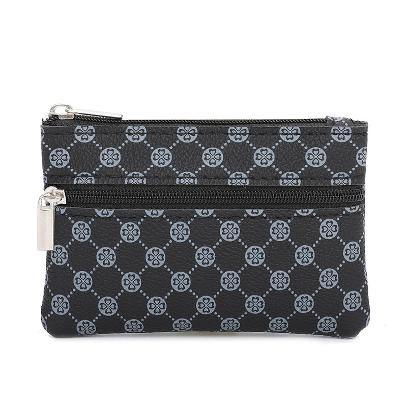 Attractive Women's Presbyopic Mini Double Zipper Coin Purses