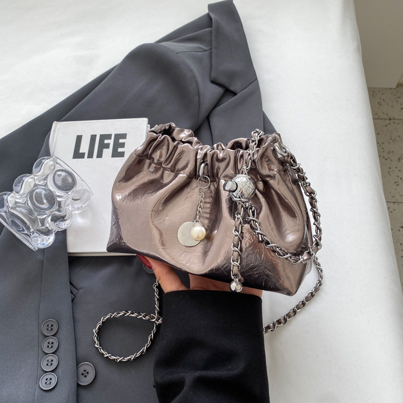 Women's Light Luxury Pleated Cloud Chain Fashionable Crossbody Bags