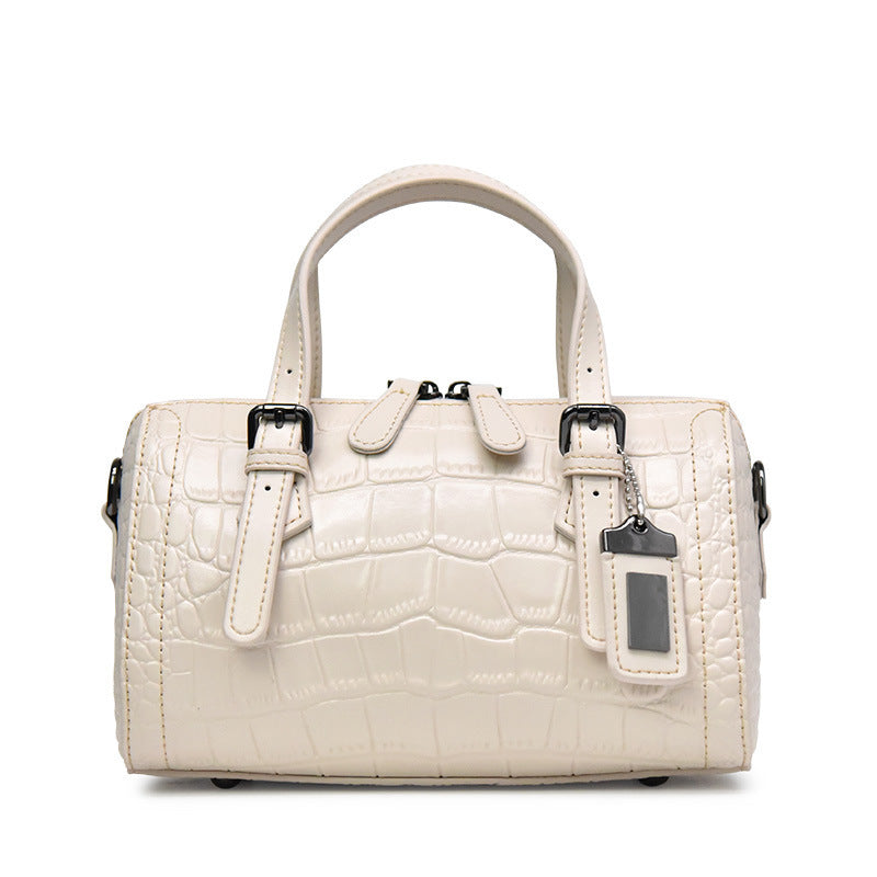 Women's Pattern Pouch Pillow Genuine Leather Portable Shoulder Bags
