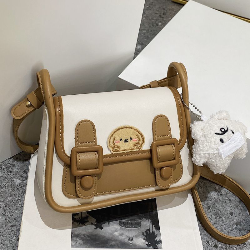 Contrast Color Minimalist Stylish Textured Retro Shoulder Bags