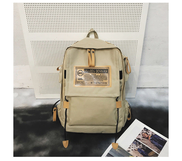 And Female Korean College Cotton Canvas Simple Cute Mori Backpacks