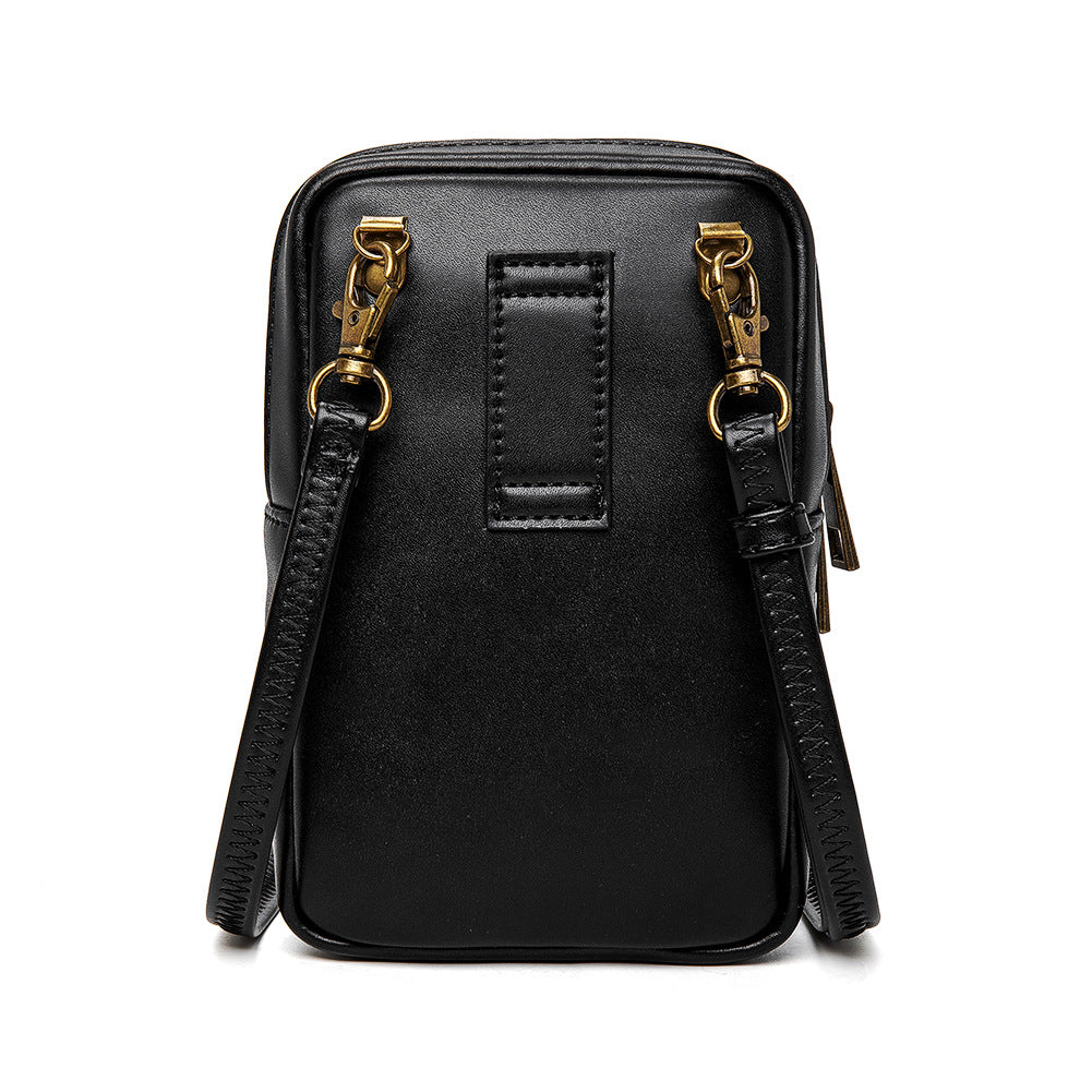 Attractive Pretty Female Lady Textured Mobile Crossbody Bags