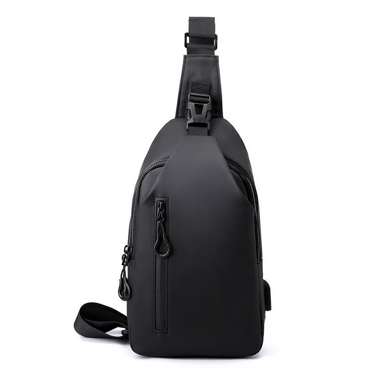 Men's Korean Fashion Waterproof Mobile Charging Large Men's Chest Bags