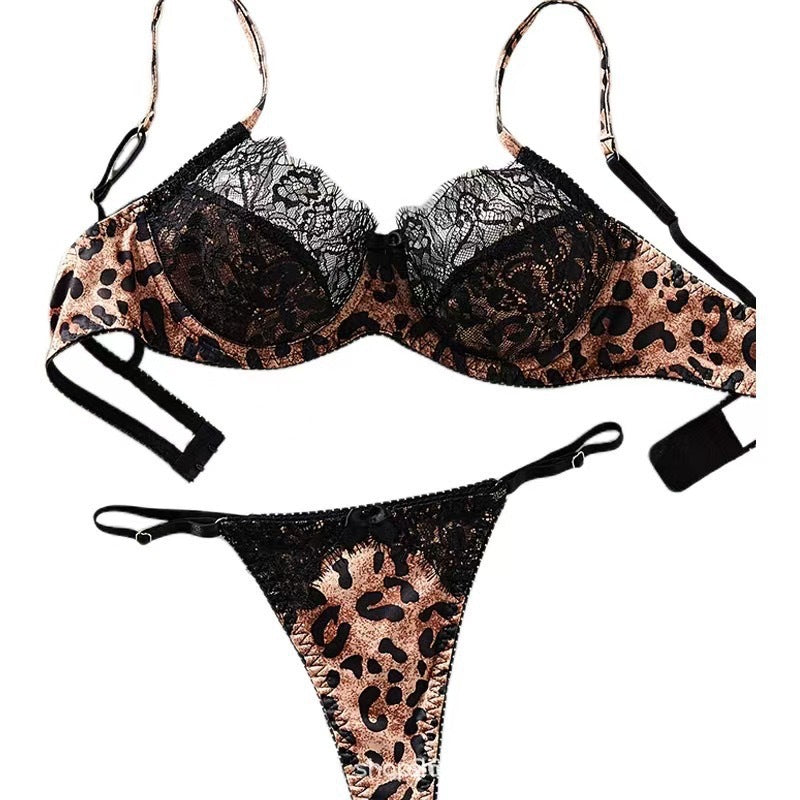 Sexy Leopard Print Lace Suit Comfortable Lingerie Sets