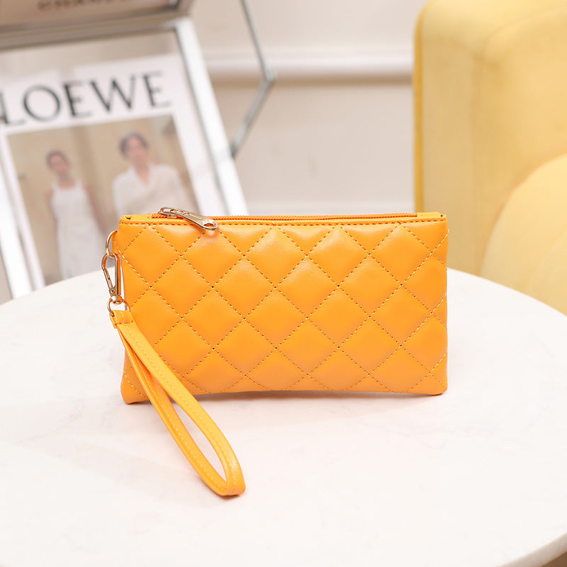 Clutch Solid Color Diamond Embroidery Thread Purses
