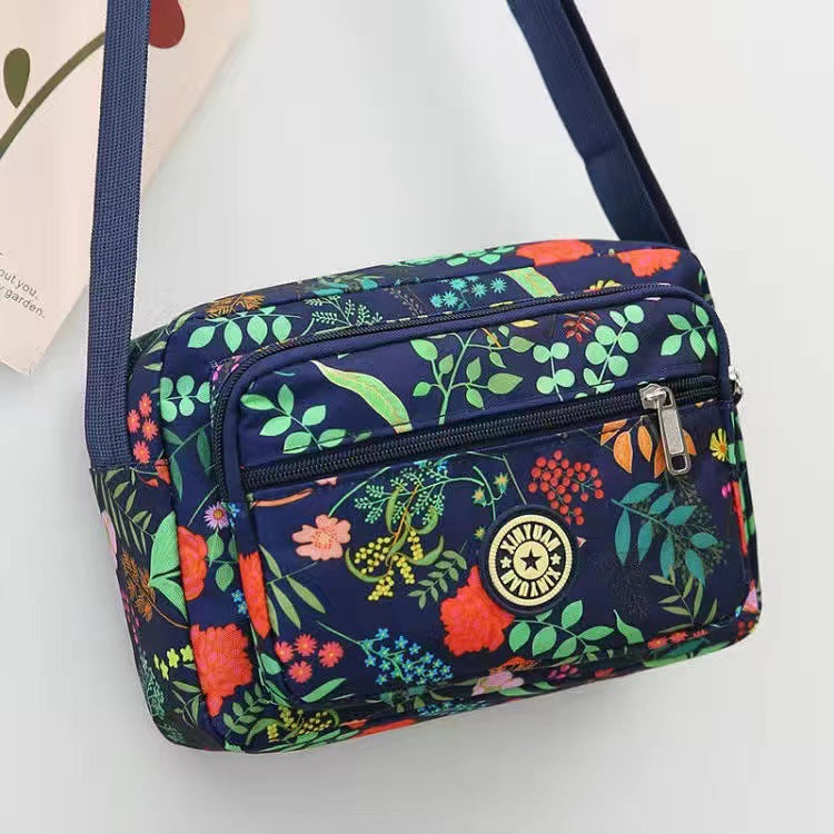 Women's Oxford Stall Large Capacity Leisure Flower Crossbody Bags
