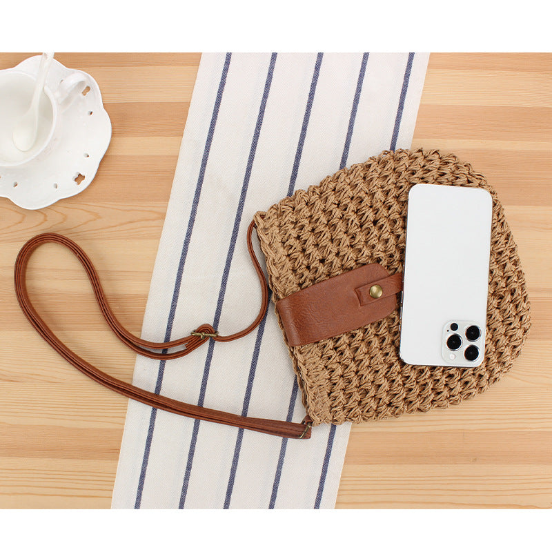 String Woven Pouch Seaside Vacation Beach Crossbody Bags
