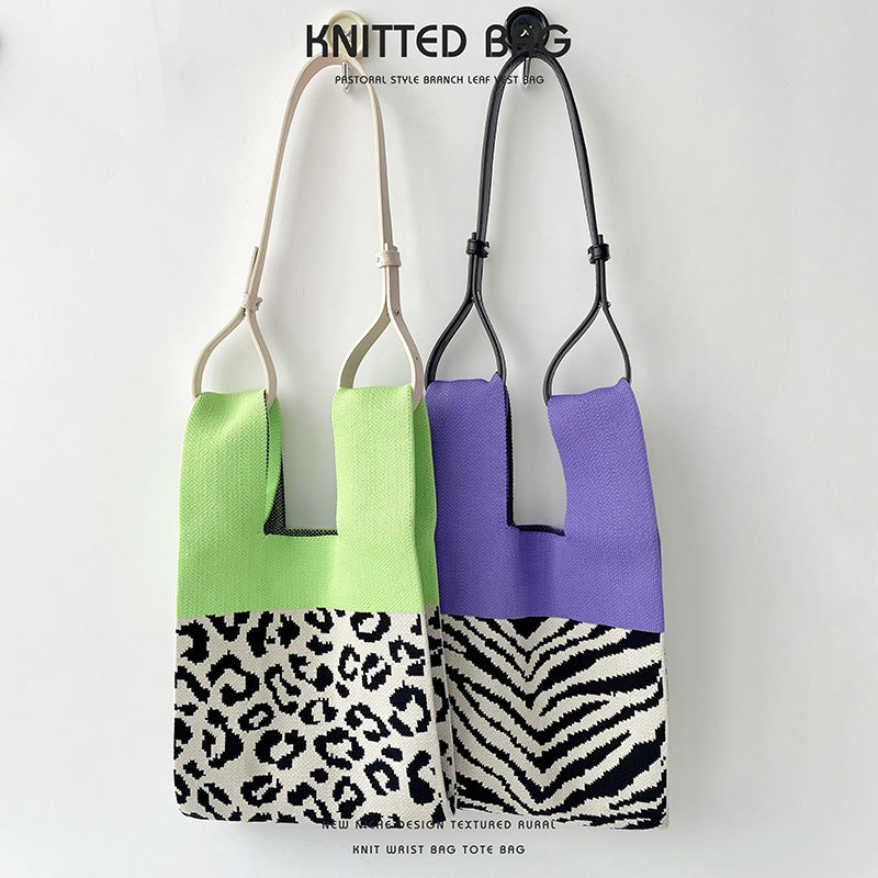 Knitted Large Capacity Totes Vest Commuting Shoulder Bags