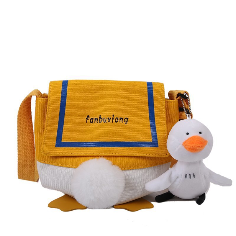 Women's Cute Cartoon Duck Ass Individual Canvas Bags
