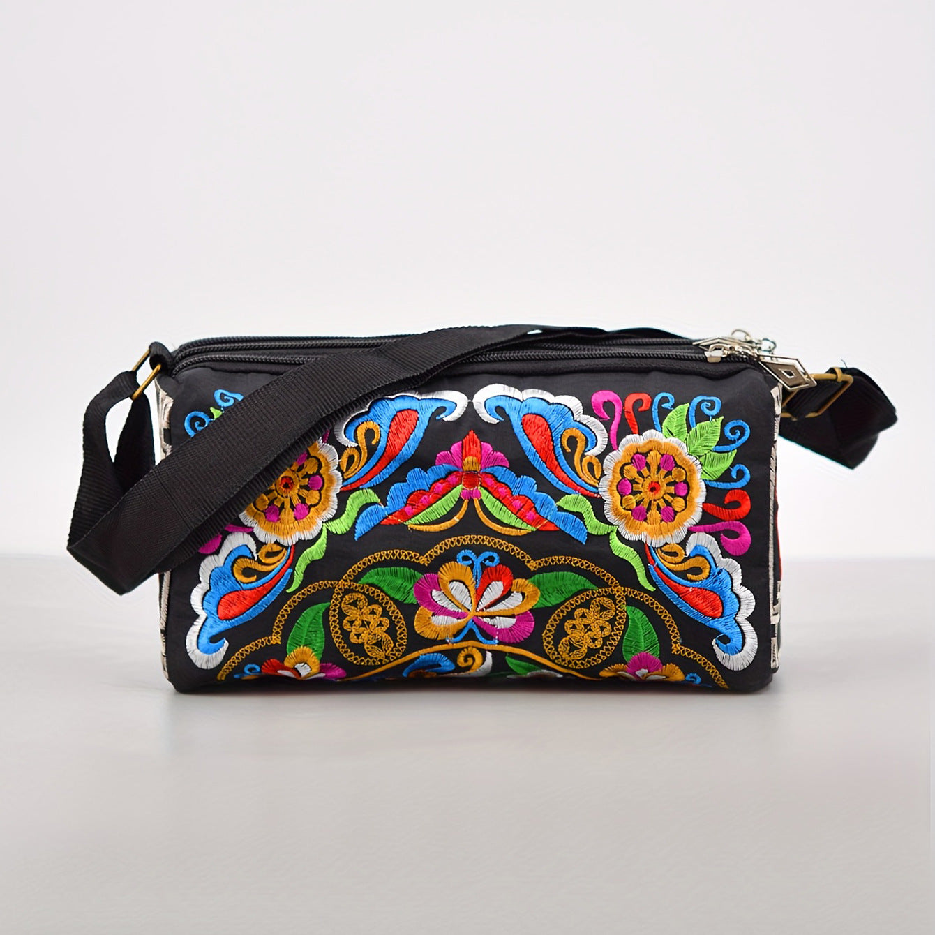 Ethnic Style Canvas Embroidered Retro Han Chinese Crossbody Bags