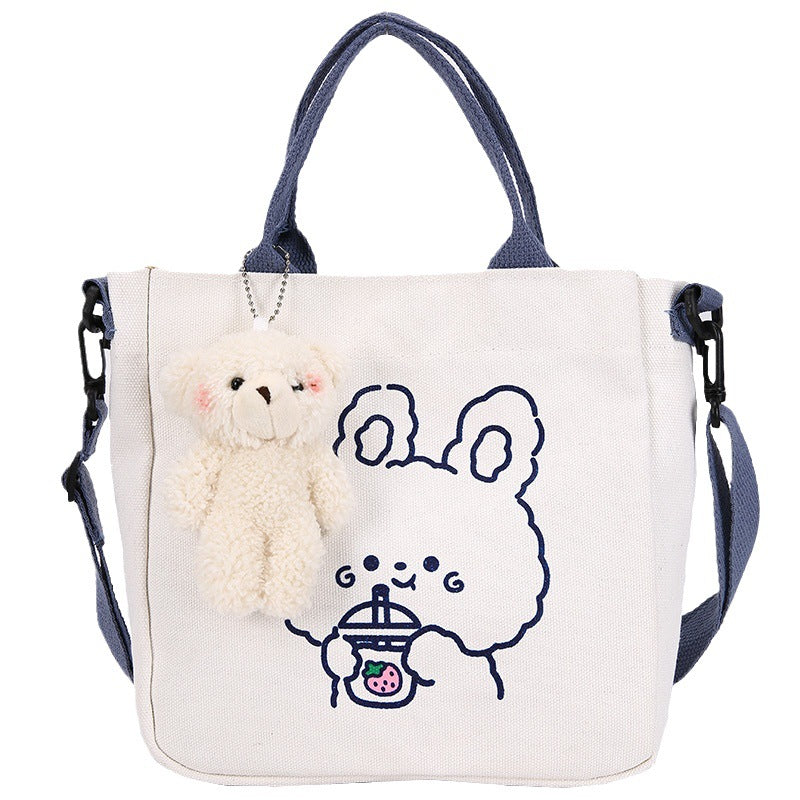 Cute Fashion Canvas Female Soft Large Crossbody Bags