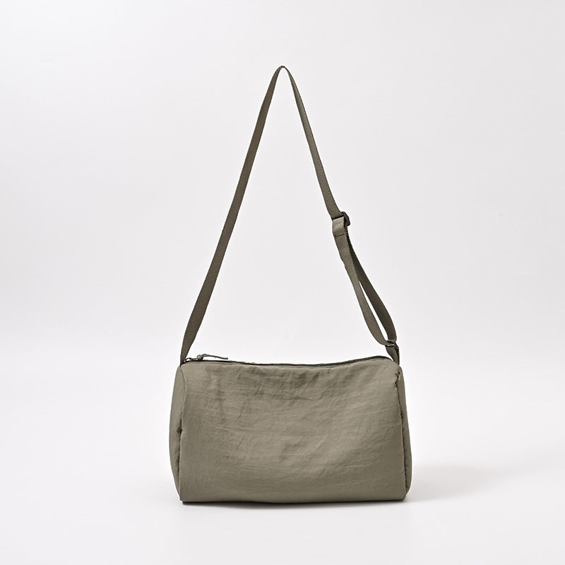 Nylon Fitness Female Solid Color Draping Crossbody Bags