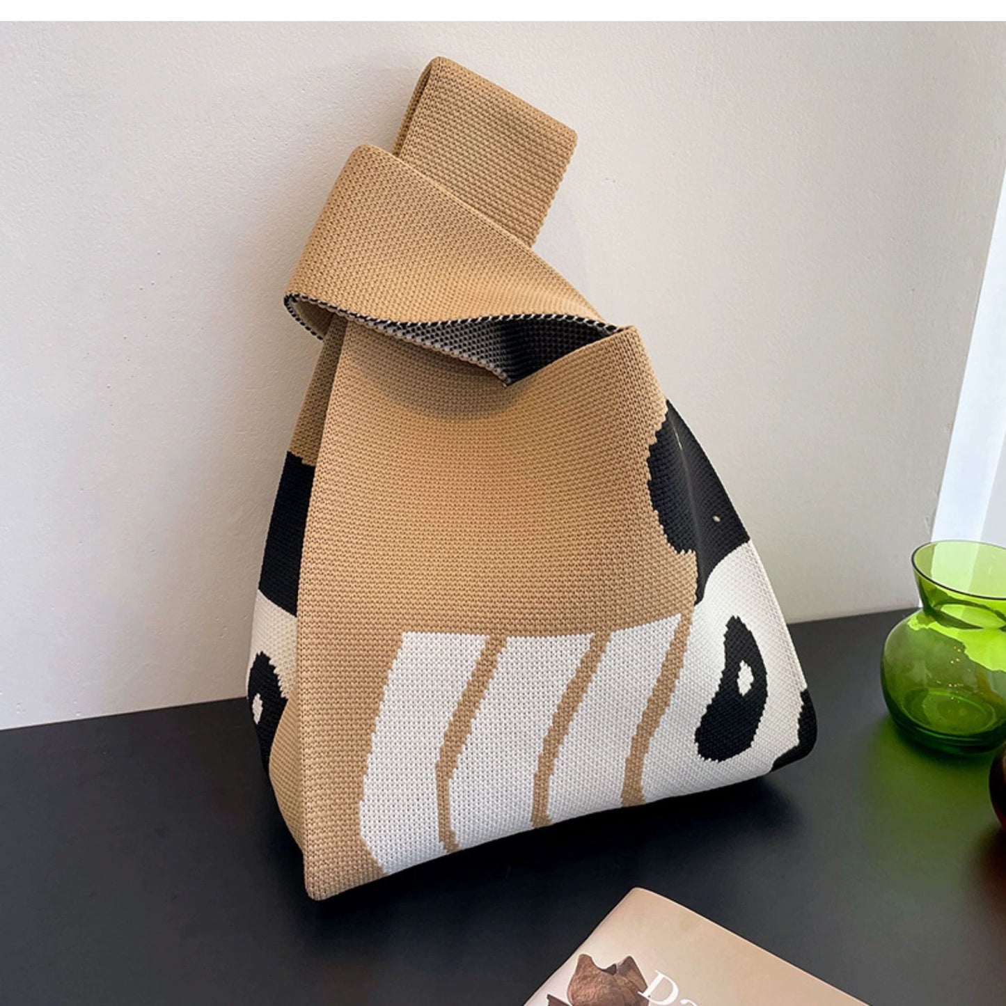 Treasure Series Panda Knitted Cute Souvenir Handbags