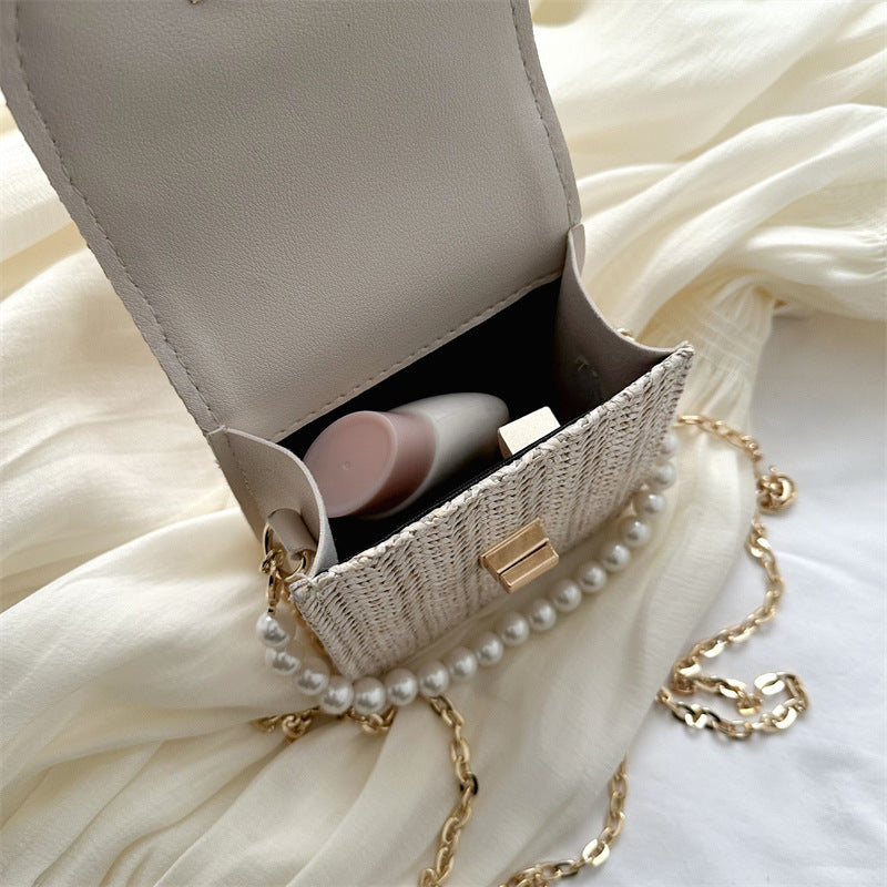 Women's Straw Mini Pouch Fashionable Korean Shoulder Bags