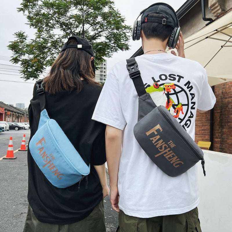 New Trendy Laser Printed Simple Unisex Men's Chest Bags