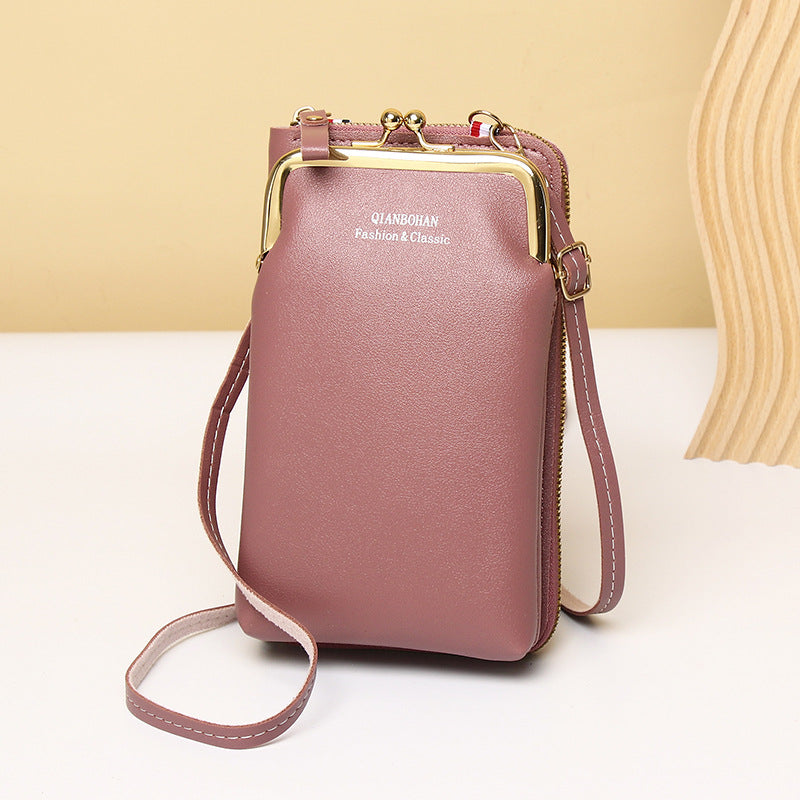 Women's Vertical Model In Shape Leather Integrated Phone Bags