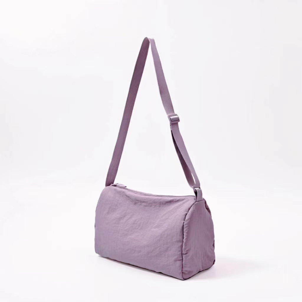 Nylon Fitness Female Solid Color Draping Crossbody Bags