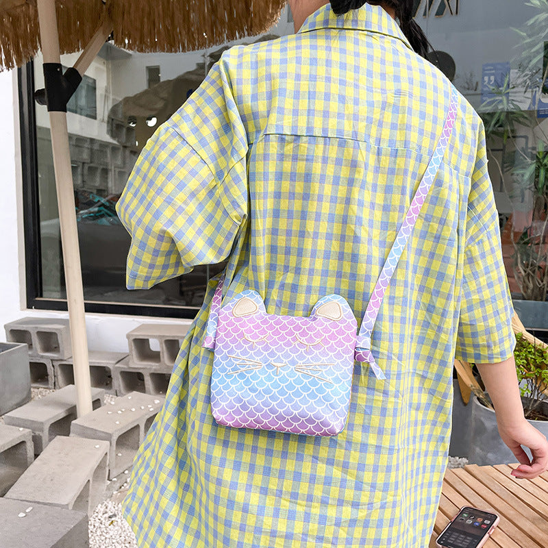 Colorful Gradient Color Scale Sequins Cute Crossbody Bags