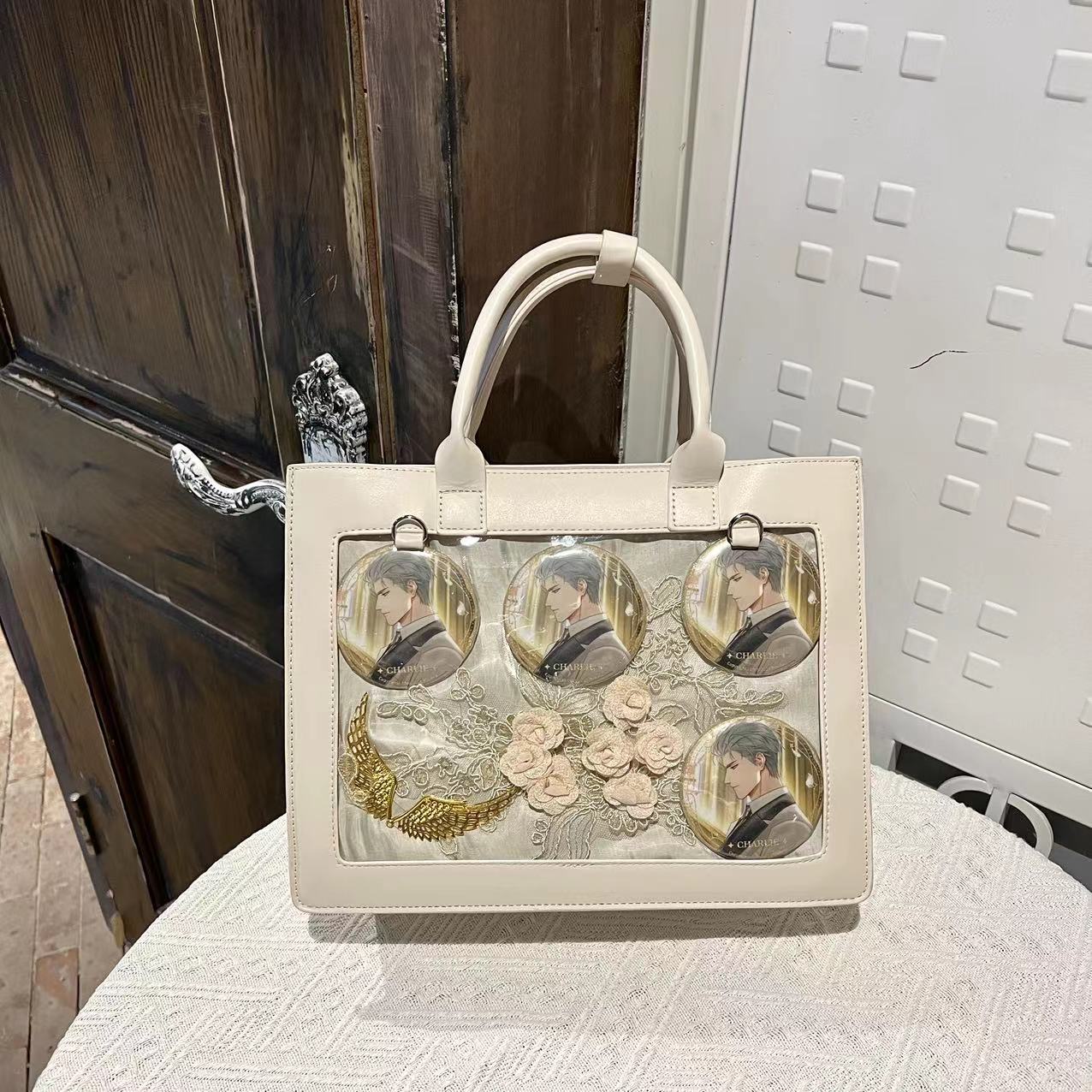 Women's Crocodile Pattern Cartoon Portable Large Capacity Commuter Handbags