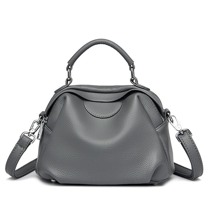 Women's Cell Trendy Big Litchi Pattern Genuine Shoulder Bags
