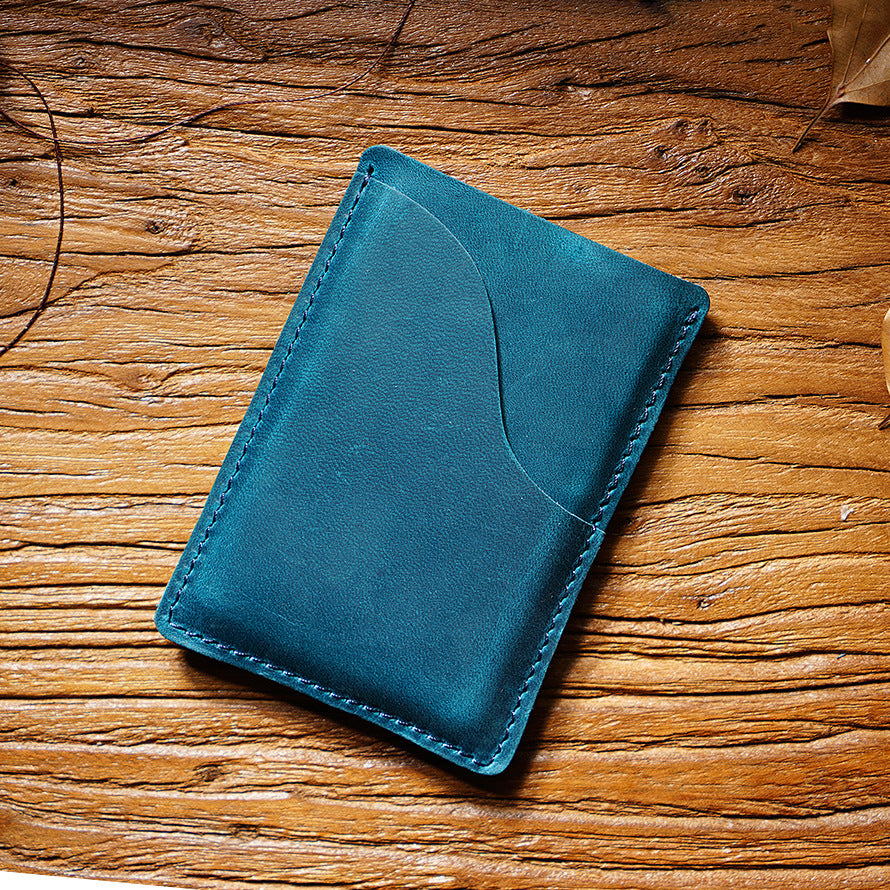 Crazy Horse Leather Simple Change Multifunctional Card Holder