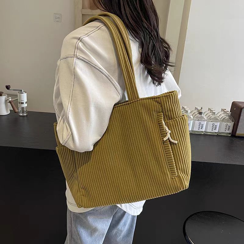 Women's Creative Corduroy One Shopping Advanced Shoulder Bags