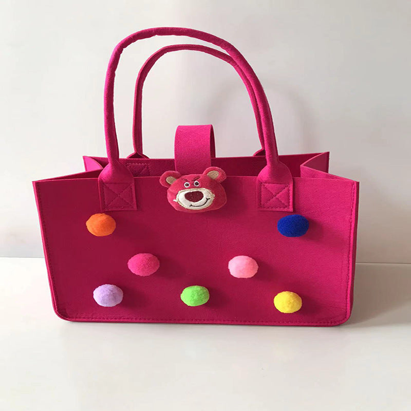 Women's Hand Large Capacity Open Fashion Felt Handbags