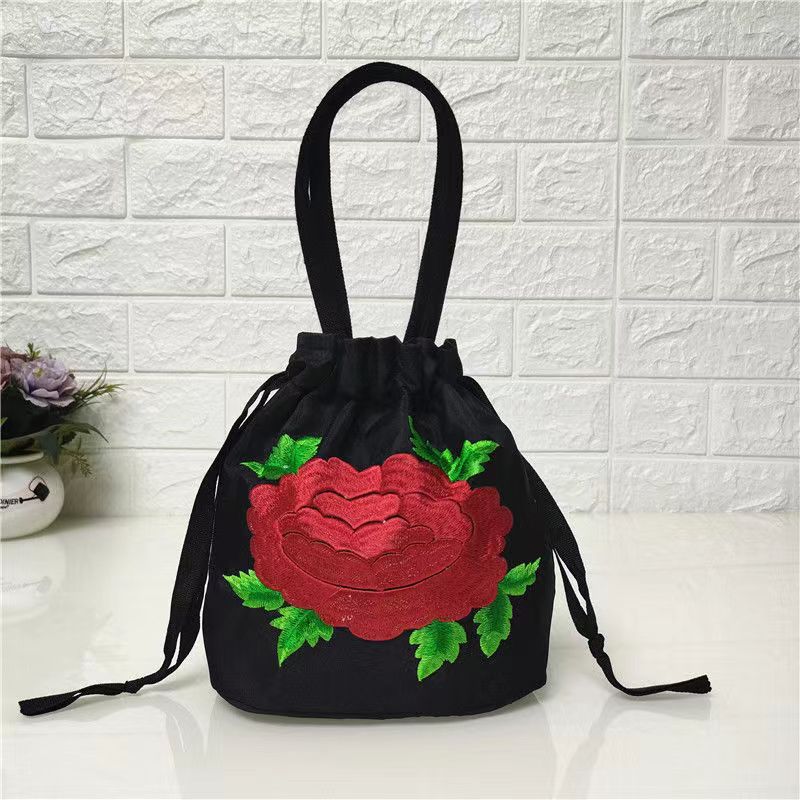 Women's Ethnic Style Embroidered Canvas Mobile Change Handbags