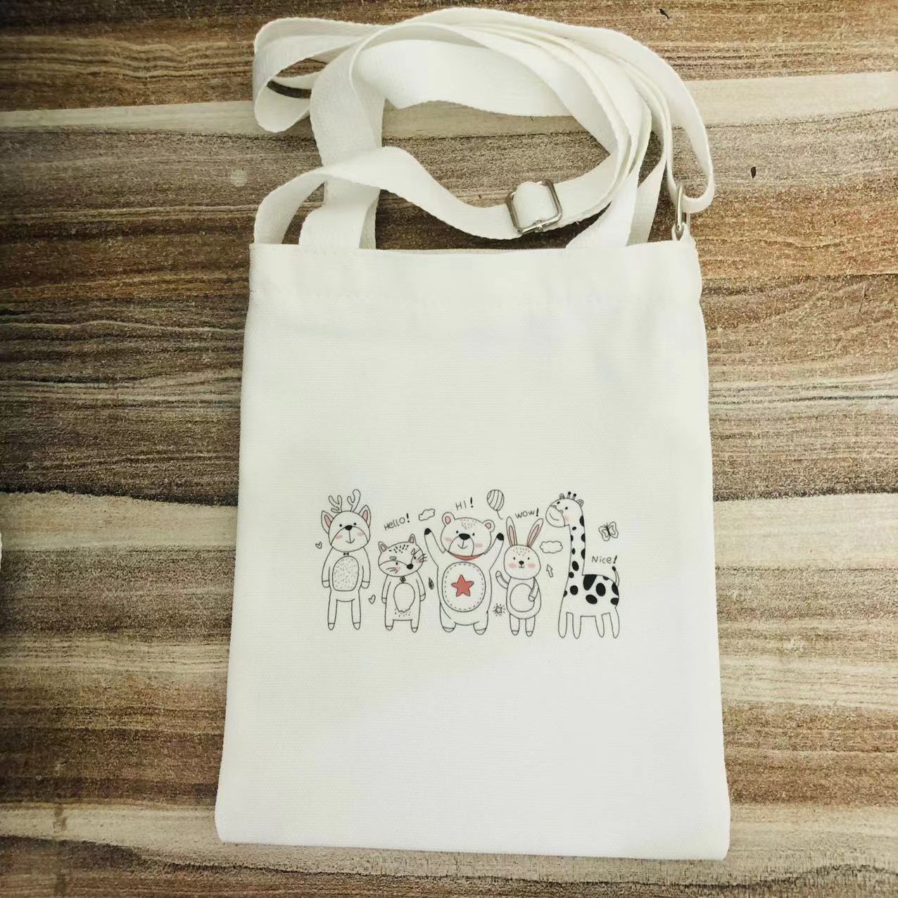 Women's Canvas Female Korean Style Fashion Printing Crossbody Bags