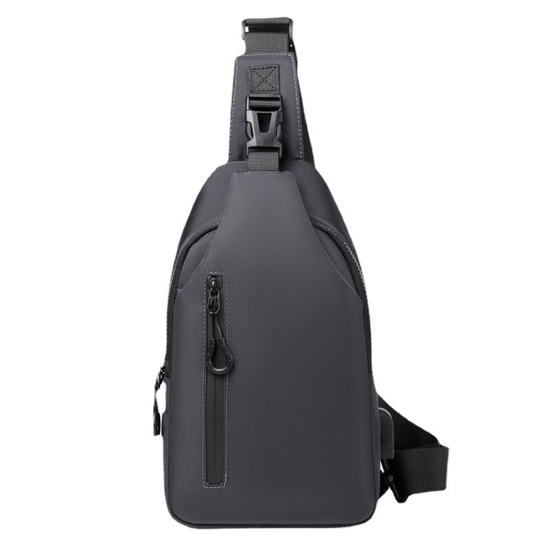 Men's Portable Simple Solid Color Cell Storage Men's Chest Bags