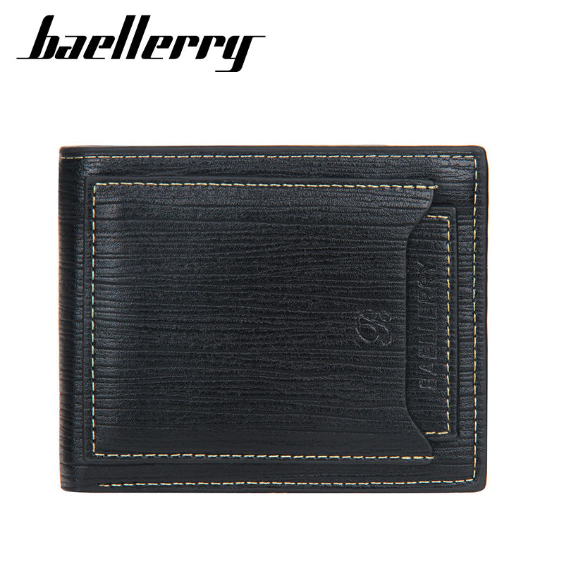Attractive Men's Short Solid Color Striped Men's Wallets